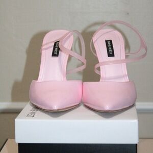 NINE WEST PINK STRAPPY POINT  HEELS